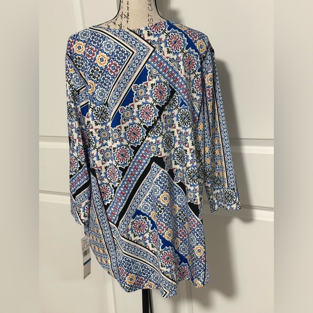 Ruby Rd. Multicolor Patterned Blouse - Picture 5 of 11